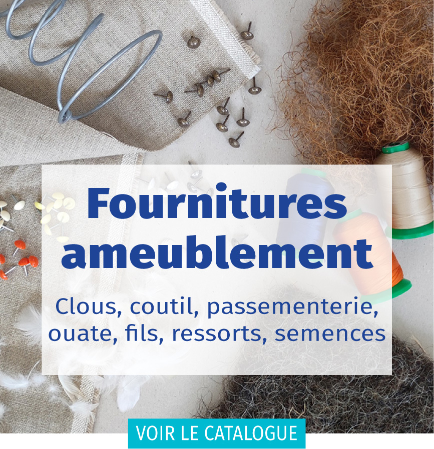 FLAT France Fournitures ameublement Clous coutil passementerie ouate fils ressorts semences